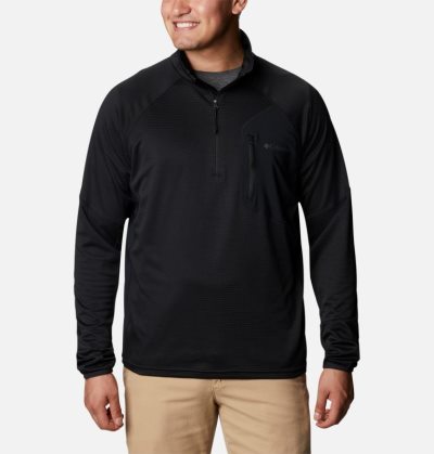 Casaco De Lã Columbia Single Canyon™ Half Zip Casaco De Lã Masculino Pretas Portugal | 182995-N01N