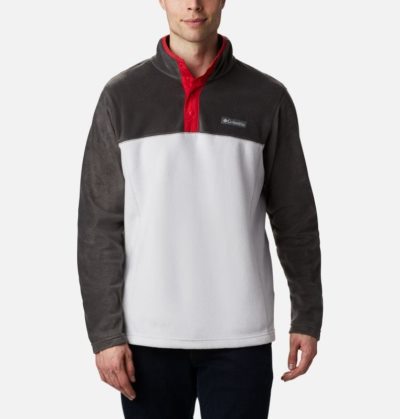 Casaco De Lã Columbia Steens Mountain™ Half Snap Fleece Estacionar Masculino Cinzentas Cinzentas Escuro Vermelhas Portugal | 153003-MPFN