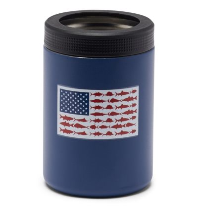 Garrafas de água Columbia PFG Double-Wall Vacuum Can and Bottle Cozie Masculino Azul Marinho Portugal | 178338-P3VT