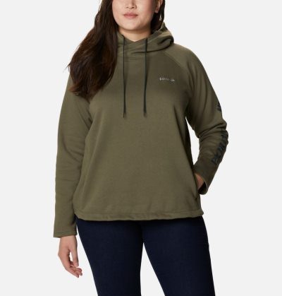 Moletons Columbia Hart Mountain™ Gráficas Hoodie Feminino Verdes Portugal | 177873-HMLW