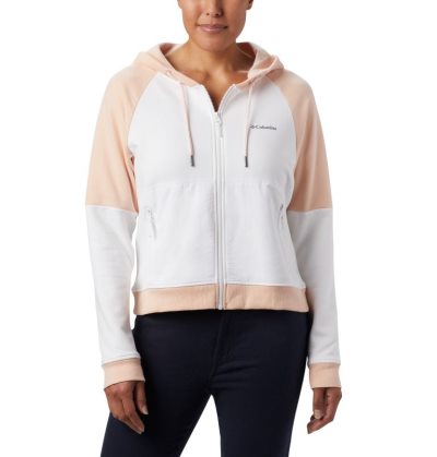 Moletons Columbia Lodge™ II Full Zip Hoodie Feminino Branco Luz Coral Portugal | 140581-NNY1