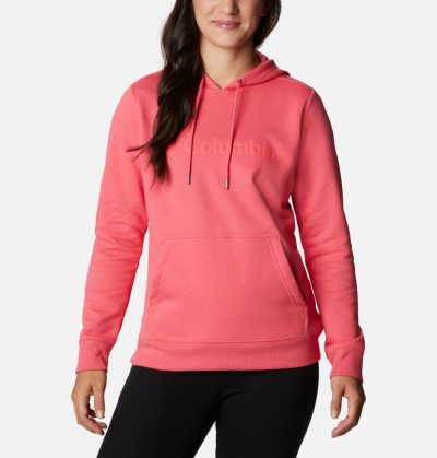 Moletons Columbia Logo Hoodie Feminino Luz Coral Portugal | 108106-23U4