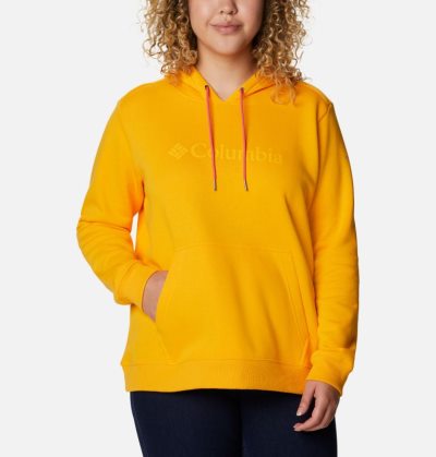 Moletons Columbia Logo Hoodie Feminino Luz Douradas Portugal | 142159-L32S