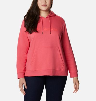 Moletons Columbia Logo Hoodie Feminino Luz Coral Portugal | 188756-V5J1