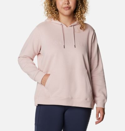 Moletons Columbia Logo Hoodie Feminino Luz Rosa Portugal | 199770-5YJ8