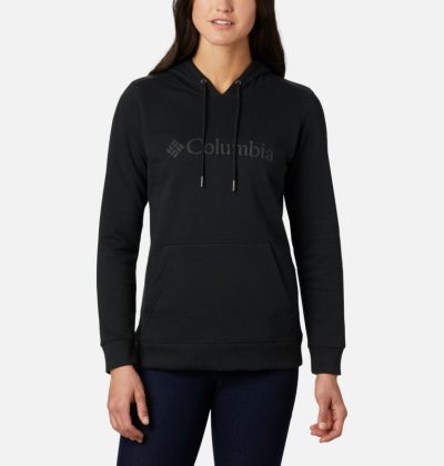 Moletons Columbia Logo Hoodie Feminino Pretas Portugal | 187600-U4HJ