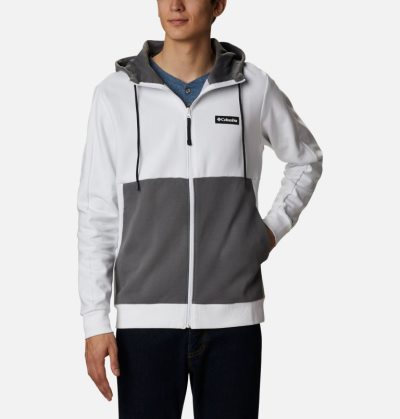 Moletons Columbia Mountain View™ Omni-Heat™ Full Zip Hoodie Masculino Branco Pretas Portugal | 117965-0YPX