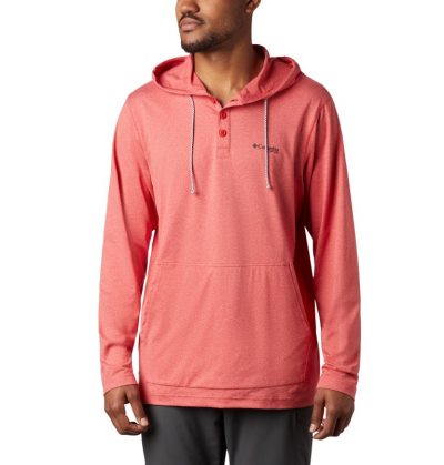 Moletons Columbia PFG Slack Tide™ Henley Hoodie Masculino Vermelhas Portugal | 111920-CPX8