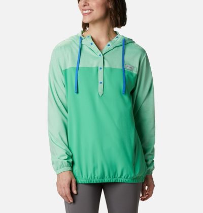 Moletons Columbia PFG Tamiami™ Hoodie Feminino Turquesa Azuis Portugal | 113210-8XZI