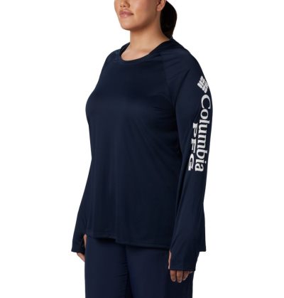 Moletons Columbia PFG Tidal Tee™ Hoodie Feminino Azul Marinho Branco Portugal | 183366-37RO