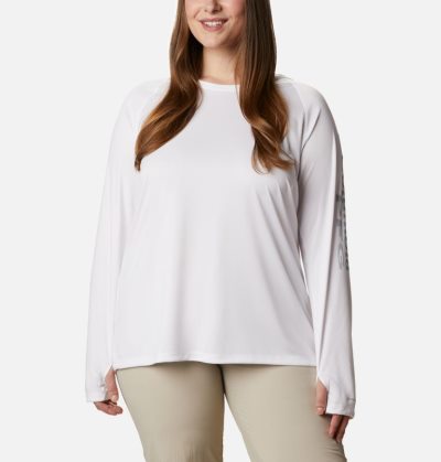 Moletons Columbia PFG Tidal Tee™ Hoodie Feminino Branco Luz Cinzentas Portugal | 193344-QUSX