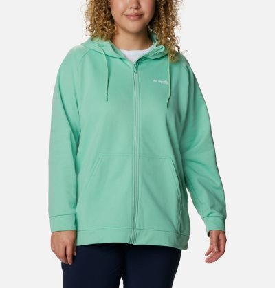 Moletons Columbia PFG Tidal™ Fleece Full Zip Hoodie Feminino Menta Azuis Portugal | 173208-RKSX