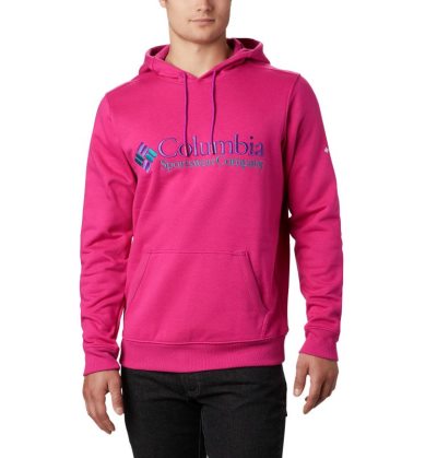 Moletons Columbia South Lake™ Logo Hoodie Masculino Rosa Escuro Portugal | 116044-CNFR