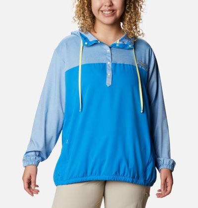 Moletons Columbia Tamiami™ Hoodie Feminino Azuis Escuro Amarelas Portugal | 113960-WTD5