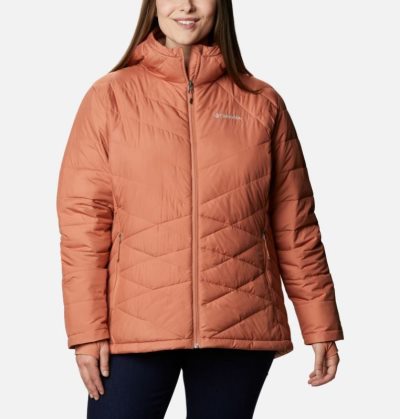 Jaqueta Isolada Columbia Heavenly™ Encapuzado Jaqueta Feminino Laranja Portugal | 123384-S9IS