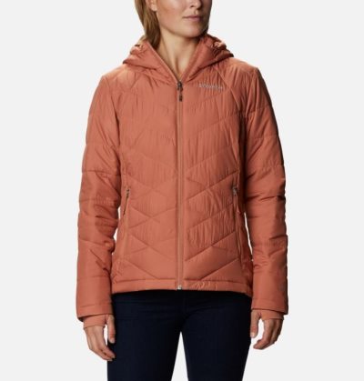 Jaqueta Isolada Columbia Heavenly™ Encapuzado Jaqueta Feminino Laranja Portugal | 165100-J1AI