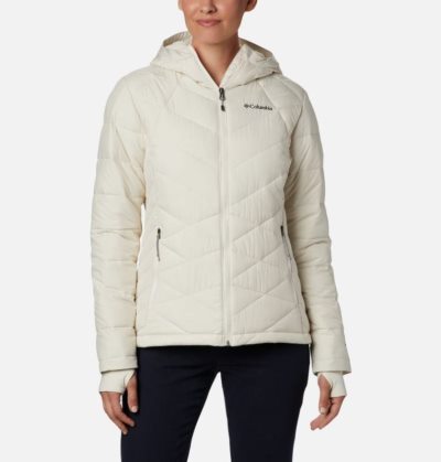 Jaqueta Isolada Columbia Heavenly™ Encapuzado Jaqueta Feminino Creme Portugal | 191829-3ECK