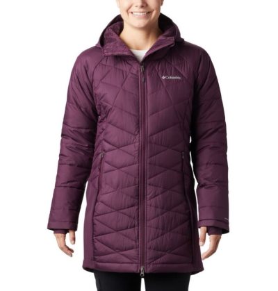 Jaqueta Isolada Columbia Heavenly™ Long Híbrido Jaqueta Feminino Bordeaux Portugal | 128149-EYFE