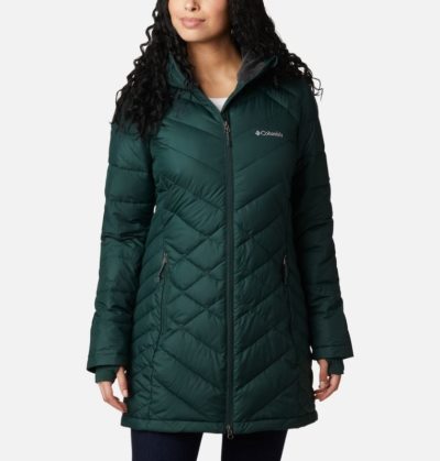 Jaqueta Isolada Columbia Heavenly™ Long Encapuzado Jaqueta Feminino Verdes Portugal | 180649-VQKK