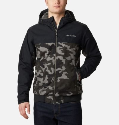 Jaqueta Isolada Columbia Loma Vista™ Encapuzado Jaqueta Masculino Pretas Camufladas Portugal | 131641-ZKKH