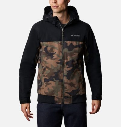 Jaqueta Isolada Columbia Loma Vista™ Encapuzado Jaqueta Masculino Camufladas Pretas Portugal | 154755-4NAR