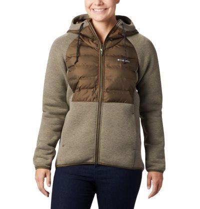 Jaqueta Isolada Columbia Northern Conforto™ Híbrido Hoodie Feminino Verde Oliva Verdes Portugal | 165186-X4BW