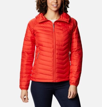 Jaqueta Isolada Columbia Powder Lite™ Encapuzado Jaqueta Feminino Laranja Portugal | 101500-FM9B