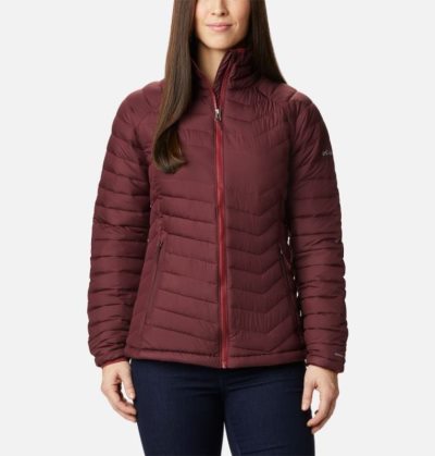 Jaqueta Isolada Columbia Powder Lite™ Jaqueta Feminino Vermelhas Escuro Portugal | 159601-ZPPY