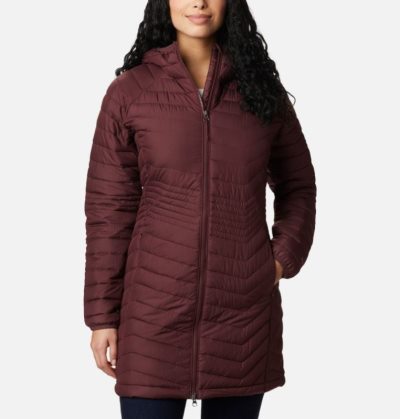 Jaqueta Isolada Columbia Powder Lite™ Medio Jaqueta Feminino Vermelhas Escuro Portugal | 117079-BM0R