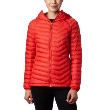 Jaqueta Isolada Columbia Powder Pass™ Encapuzado Jaqueta Feminino Laranja Portugal | 118250-2XR6