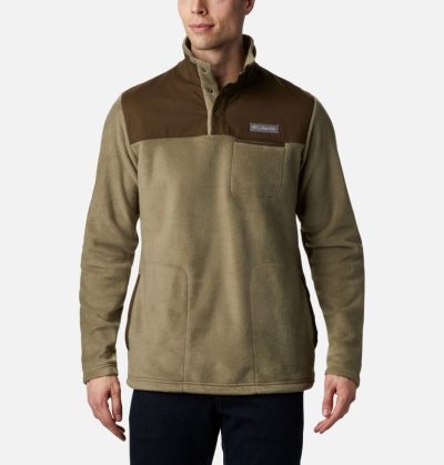 Lã Columbia Cottonwood Park™ Half Snap Fleece Estacionar Masculino Verdes Verde Oliva Verdes Portugal | 148990-D82H