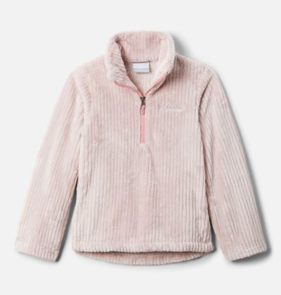 Lã Columbia Fire Side™ Half Zip Sherpa Fleece Criança Luz Rosa Portugal | 138102-0MKA