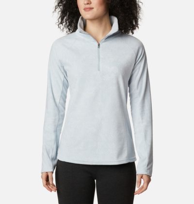 Lã Columbia Glacial™ IV Print Half Zip Estacionar Feminino Luz Cinzentas Portugal | 166425-U8H1