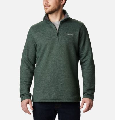 Lã Columbia Great Hart Mountain™ III Half Zip Fleece Masculino Verdes Portugal | 114073-4LR7