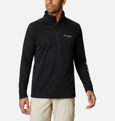 Lã Columbia PFG Terminal Tackle™ Quarter Zip Fleece Masculino Pretas Cinzentas Portugal | 165084-KPHZ