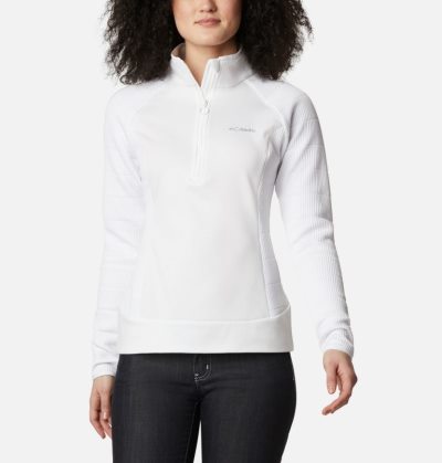 Lã Columbia Roffe Ridge™ Half Zip Fleece Feminino Branco Portugal | 155519-B71E