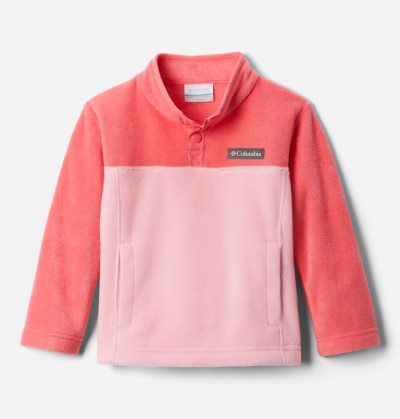 Lã Columbia Steens Mtn™ Quarter Snap Fleece Estacionar Criança Rosa Luz Coral Portugal | 113880-YL50