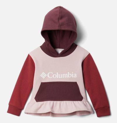 Moletom Com Capuz Columbia Park™ Hoodie Criança Luz Rosa Vermelhas Vermelhas Escuro Portugal | 185623-AE94