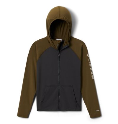 Moletom Com Capuz Columbia Sandy Shores™ Full-Zip Hoodie Criança Cinzentas Escuro Verde Oliva Portugal | 171128-BXP3