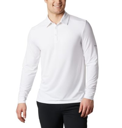 Polos Columbia Omni-Wick Pin High LS Polo Masculino Branco Portugal | 183602-65HD