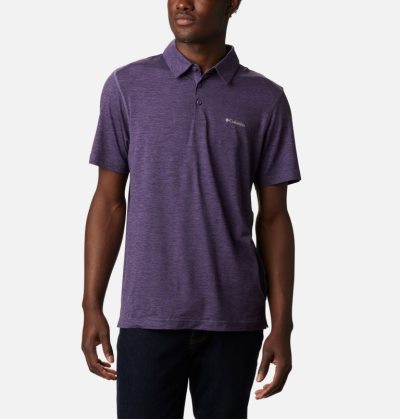 Polos Columbia Tech Trilha™ Camisa Polo Masculino Roxo Portugal | 165640-3JVQ