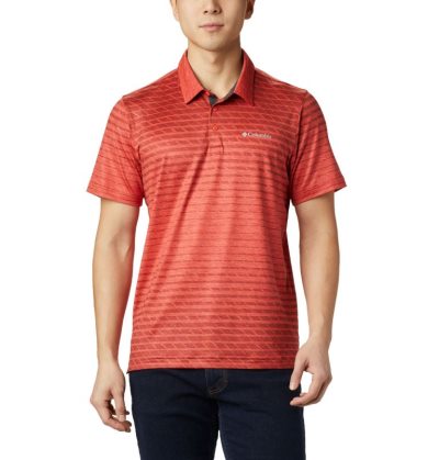 Polos Columbia Tech Trilha™ Print Polo Masculino Vermelhas Portugal | 109056-O0IP