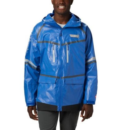 Capa De Chuva Columbia PFG Force XII™ OutDry™ Extreme Jaqueta Masculino Azuis Portugal | 130564-AH1N