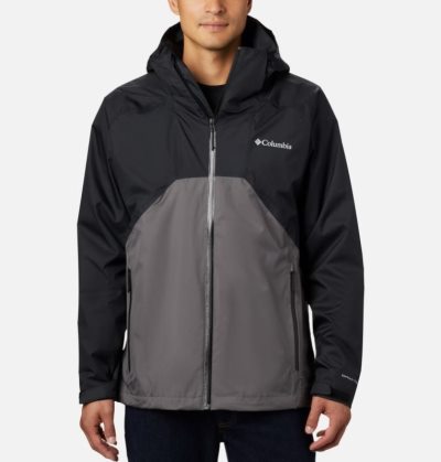 Capa De Chuva Columbia Rain Scape™ Jaqueta Masculino Pretas Cinzentas Portugal | 144138-3RJQ