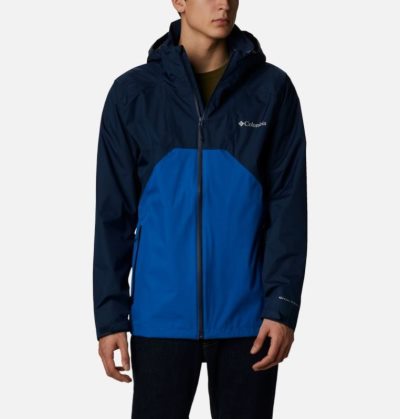 Capa De Chuva Columbia Rain Scape™ Jaqueta Masculino Azul Marinho Luz Azul Anil Portugal | 182945-HA8Z