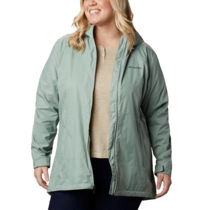 Capa De Chuva Columbia Switchback™ Forradas Jaqueta Comprida Feminino Luz Verdes Verdes Portugal | 153463-CVW1