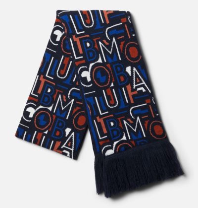 Cachecóis E Polainas Columbia Lodge™ Scarf Masculino Azuis Escuro Multicoloridas Portugal | 182912-D1BT