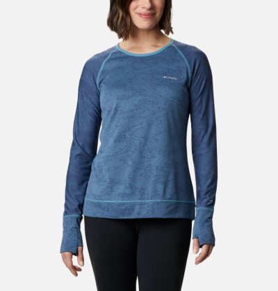 Camisetas Columbia Adventura Caminhada™ Long Sleeve T-Shirt Feminino Azuis Camufladas Portugal | 102343-1O0G