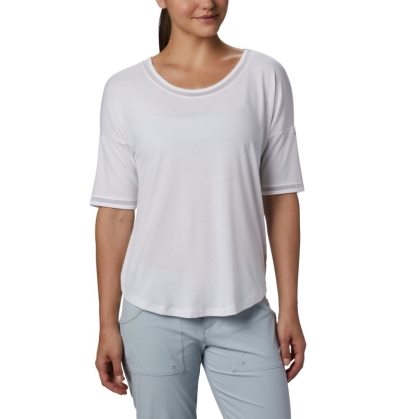 Camisetas Columbia Agua™ Knit 3/4 Sleeve Feminino Branco Portugal | 167117-86KM