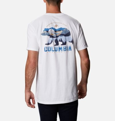 Camisetas Columbia Benic T-Shirt Masculino Branco Portugal | 114023-VVA2